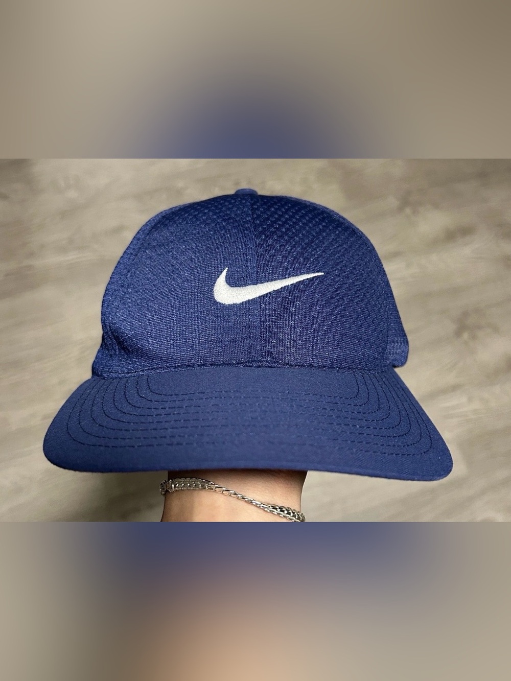 Vintage 90s Nike Navy Blue Adjustable Strapback Running Hat Cap